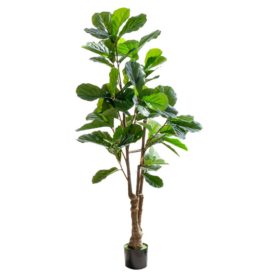 Simulated fiddleleaf banyan large potted plant interior decoration furnishings