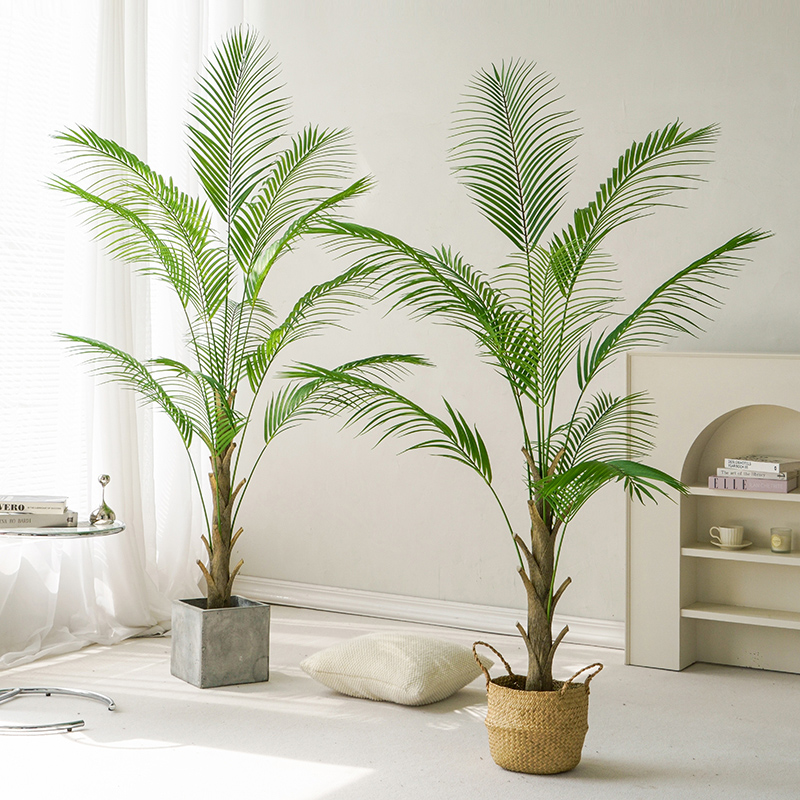 仿真绿植高端轻奢蕉叶竹葵室内大型仿生植物落地装饰盆栽摆件假树