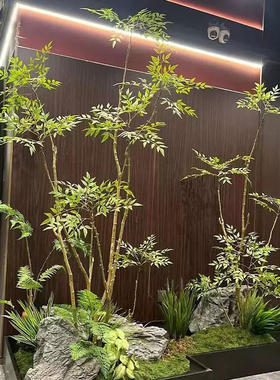 仿真绿植十大功劳室内客厅高端轻奢装饰高级感逼真大型落地花盆栽
