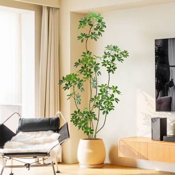 Bionic dragon blood tree simulated green plant high-end cream style living room indoor fake plant floor-standing decorative potted ornamental tree