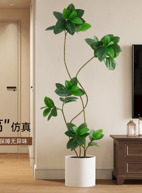 仿真绿植孟加拉榕室内客厅高端轻奢装饰摆件假盆栽落地仿生氛围树