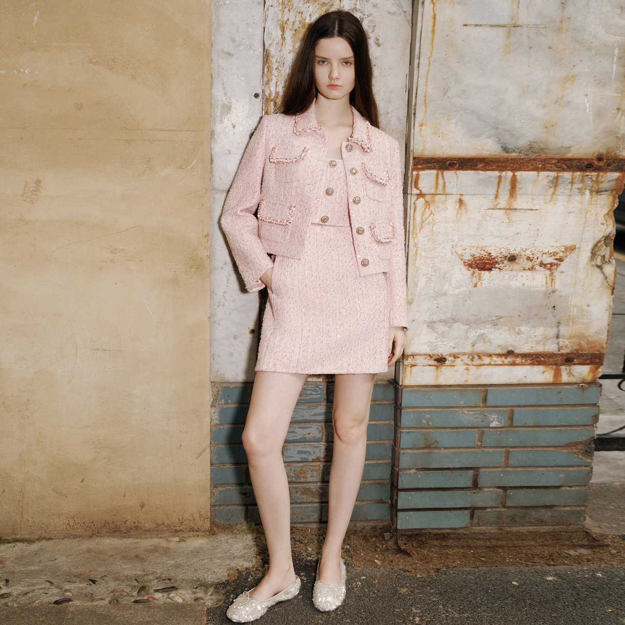 【七七酱直播间】商场同 摩萨克冬香风绣珠片翻领钉珠短外套女,淘宝优惠券,粉丝福利购,淘宝优惠卷