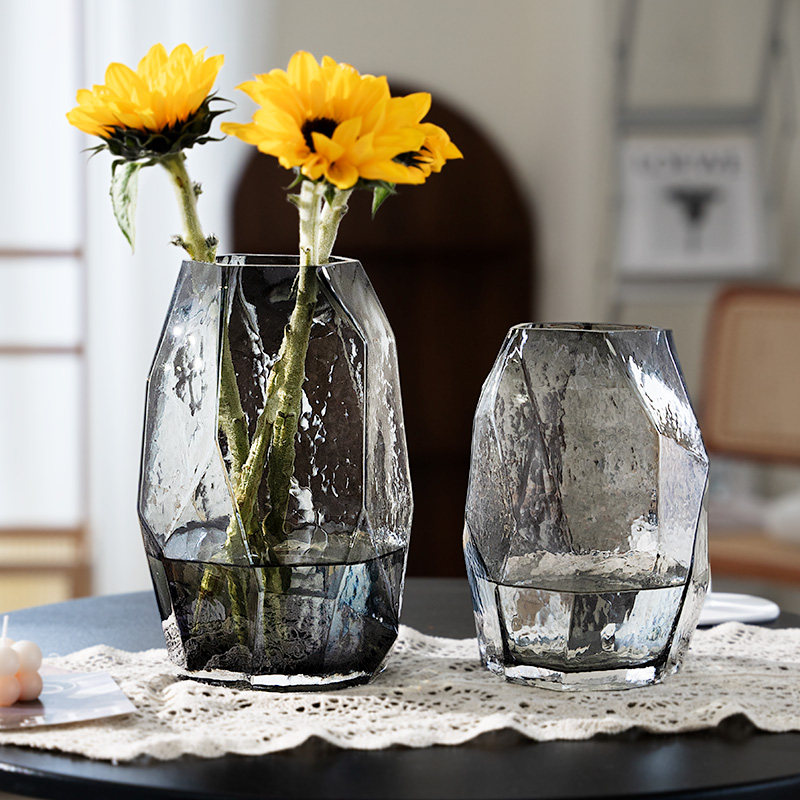 轻奢花瓶摆件客厅高级感原色玻璃水养插花鲜花玫瑰百合餐桌装饰品,淘宝优惠券,粉丝福利购,淘宝优惠卷