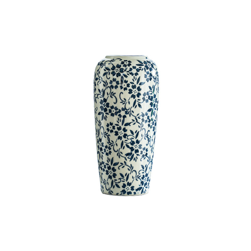 中国风陶瓷花瓶新中式复古轻奢青花瓷水培玄关茶几插花高级感摆件,淘宝优惠券,粉丝福利购,淘宝优惠卷