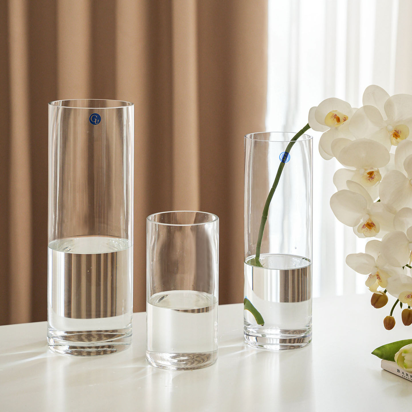 花瓶高级感简约透明玻璃水养鲜花绿植大口径水培器皿客厅插花摆件,淘宝优惠券,粉丝福利购,淘宝优惠卷