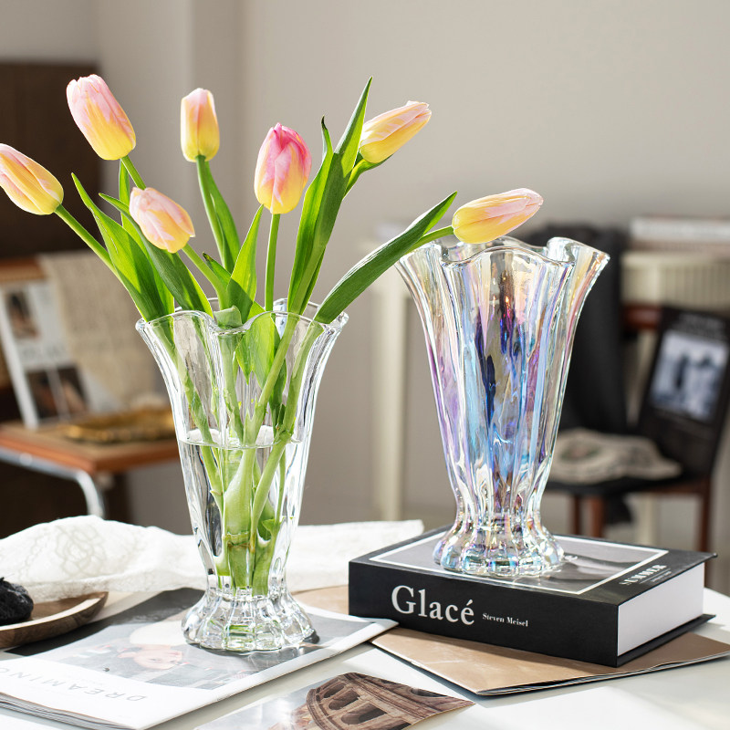 玻璃花瓶透明轻奢高级感鲜花客厅餐桌插花水养水培北欧风桌面摆件,淘宝优惠券,粉丝福利购,淘宝优惠卷
