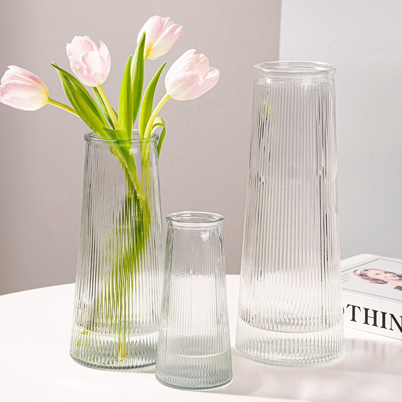 网红简约创意花瓶ins风透明玻璃客厅水养鲜花郁金香插花餐桌摆件,淘宝优惠券,粉丝福利购,淘宝优惠卷