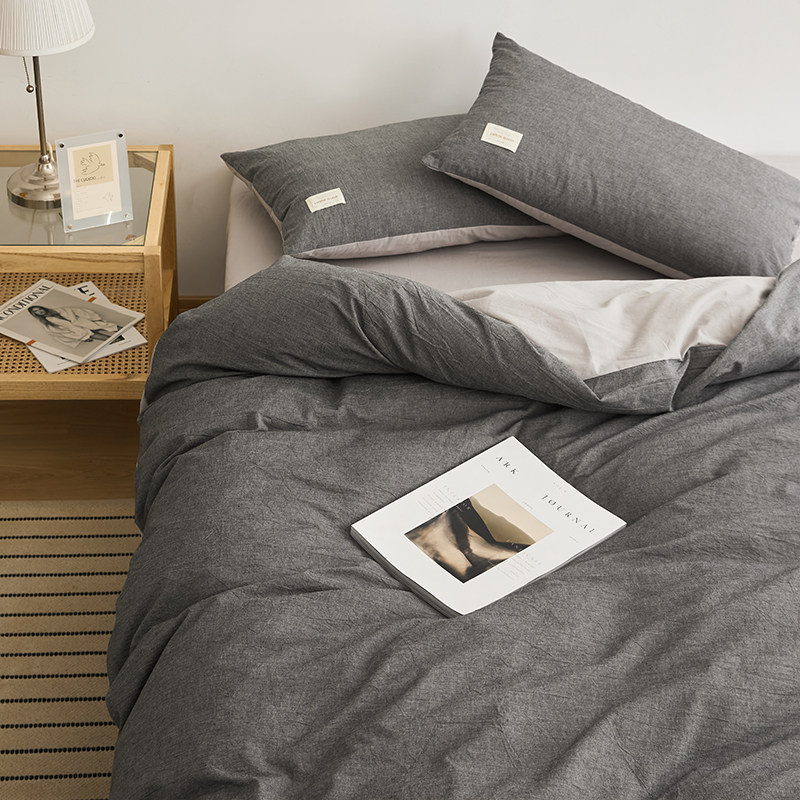 洁丽雅水洗棉四件套100简约款床单 洁丽雅床上用品床品套件/四件套/多件套