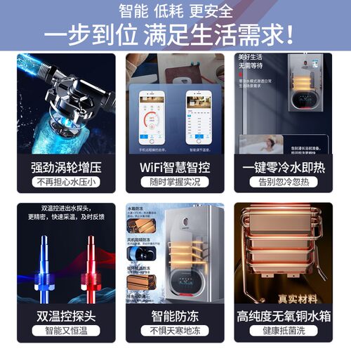 阿诗丹顿零冷水燃气热水器家用天然气恒温 - 图0