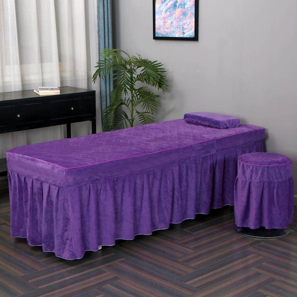 简约水晶绒美容单床罩枕套按摩理疗美体spa洗头足疗美甲采耳床罩,淘宝优惠券,粉丝福利购,淘宝优惠卷