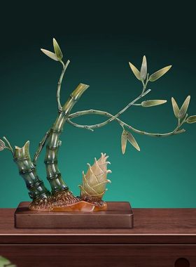 步步高升黄铜竹子摆件节节高升客厅玄关办公室装饰品乔迁开业礼物