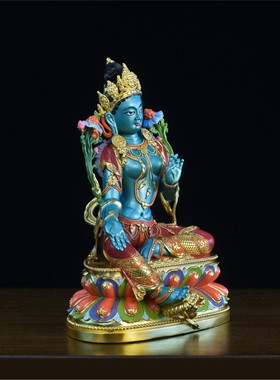 全铜绿度母佛像菩萨观音主