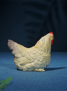 箐铜记《金冠小憩》母鸡铜摆件家居装饰品客厅玄关办公室艺术摆件