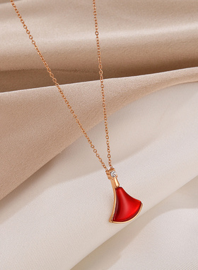 小裙子扇形项链女INS冷淡风网红