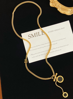 秋冬钛钢毛衣链轻奢高级感大气高档毛衣项链女百搭气质设计感小众