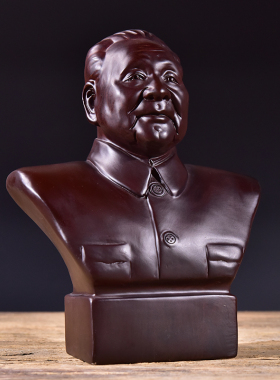 雕刻头像红木家居客厅商务工艺品