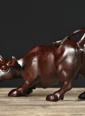 黑檀木雕实木招财工艺品红木