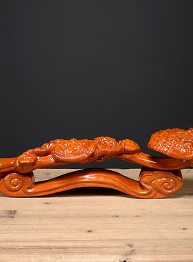 花梨如意红木乔迁酒柜玄关工艺品