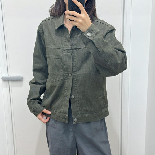 男女26新款复古水洗做旧牛仔茄克外套宽松休闲百搭夹克上衣488726 - 图3