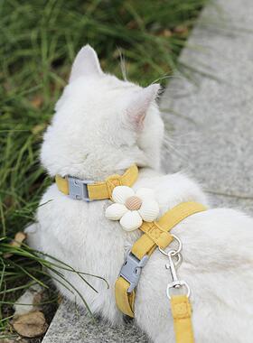 猫咪卡通牵引绳外出防挣脱工字型