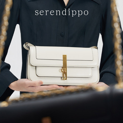 SERENDIPPO小男孩法棍包设计师高质感头层牛皮单肩腋下包女 - 图3