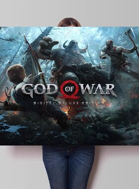 战神4游戏海报God Of War奎爷奎托斯壁纸周边宿寝室超大墙贴装饰
