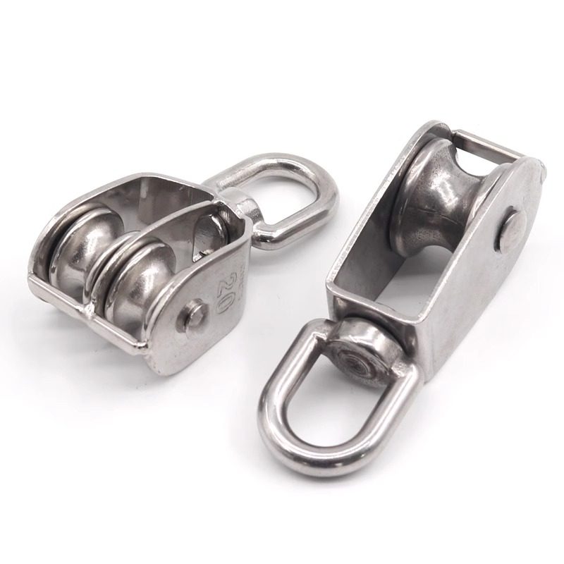 304不锈钢滑轮钢丝绳u型定滑轮吊钩吊轮滚轮单双轮小滑轮起重省力,淘宝优惠券,粉丝福利购,淘宝优惠卷