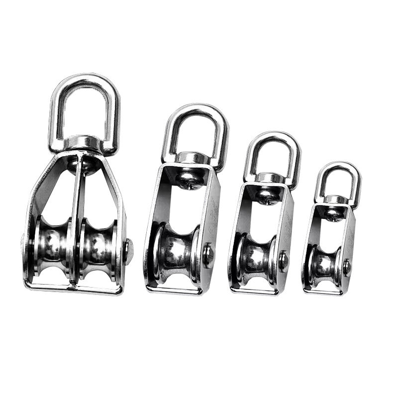 304不锈钢滑轮钢丝绳u型定滑轮吊钩吊轮滚轮单双轮小滑轮起重省力,淘宝优惠券,粉丝福利购,淘宝优惠卷