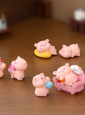 微景观摆件创意小猪动物小摆件