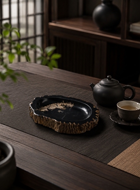家用茶几木化石多功能简约现代
