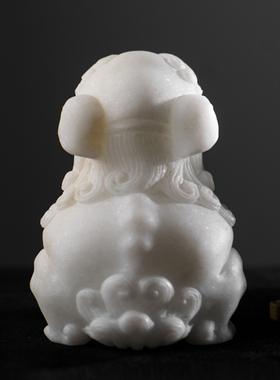 汉白玉石狮子貔貅摆件客厅