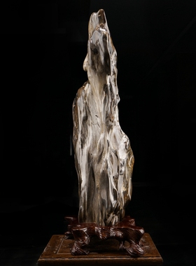 风水摆件客厅博古架树化玉