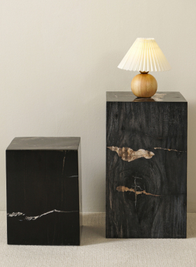 木化石新中式换鞋凳阳台落地摆件