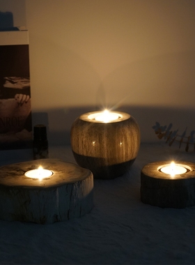 木化石烛光晚餐工艺装饰欧式家居