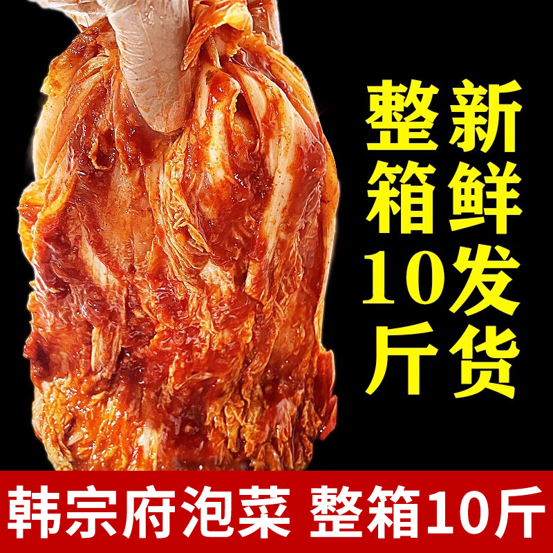 韩宗府韩式辣白菜10斤箱装韩国泡菜萝卜干块桔梗五仁酱丁商用批发 - 图1