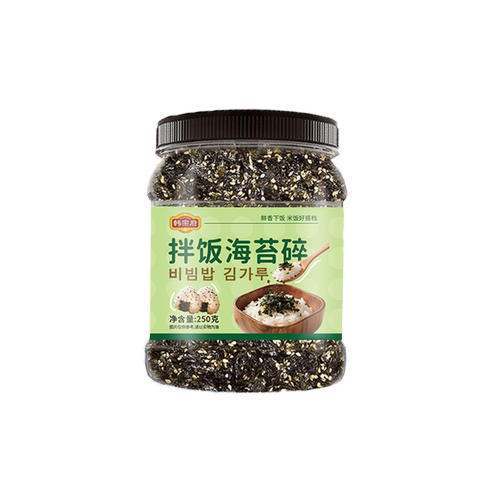 韩宗府海苔碎拌饭即食儿童芝麻肉松炒紫菜寿司饭团零食品材料罐装 - 图3