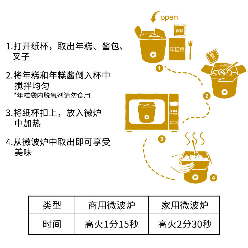 清净园辣炒年糕韩式甜辣芝士泡菜韩国速食宗家府微波炉零食年糕杯 - 图2