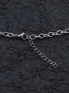 2025夜店蹦迪朋克钢球吊坠项链ins欧美简约气质短袖T恤颈链女潮