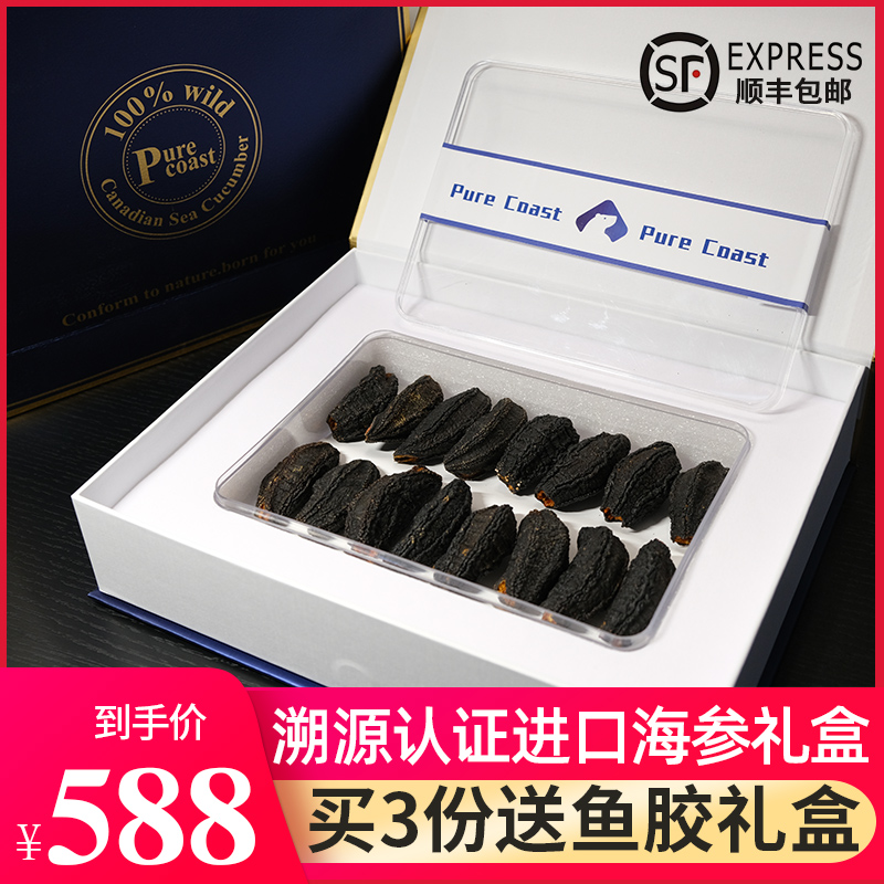 purecoast旗舰店PureCoast加拿大海参干货野生454克淡干北极红极参进口送礼礼盒装0
