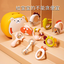 Newborn baby toy solid teeth machine rocking bell can nibble and puzzle early to teach baby gripping training 0-3-6 months 1 year old
