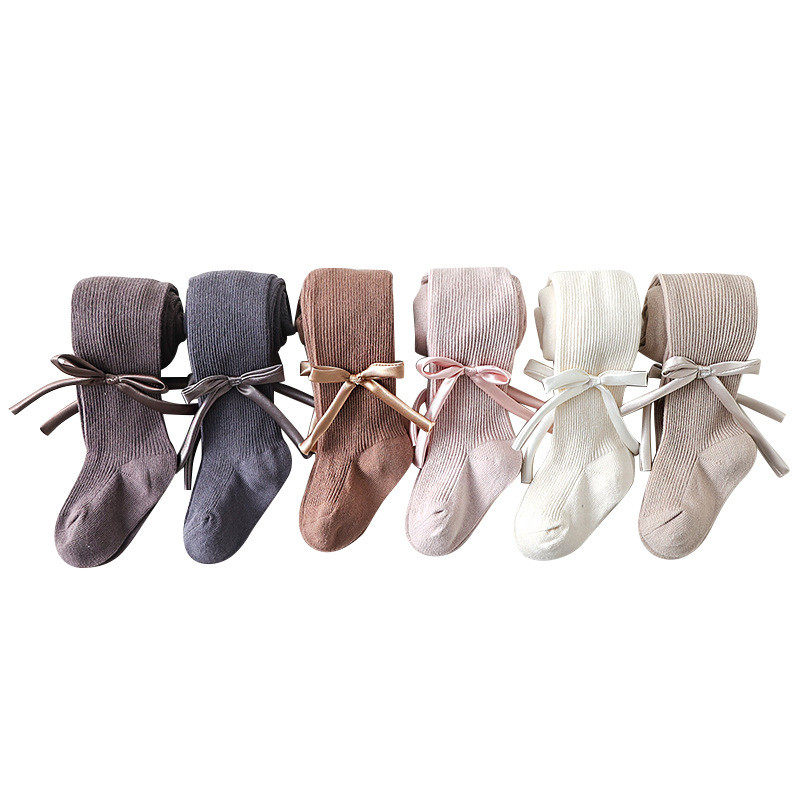 女宝宝连裤袜春秋新款女童可爱蝴蝶结打底裤精梳棉竖条儿童连体袜,淘宝优惠券,粉丝福利购,淘宝优惠卷