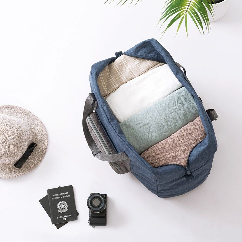 容量可折叠外置挂袋小挎包登机包 华举旅行袋