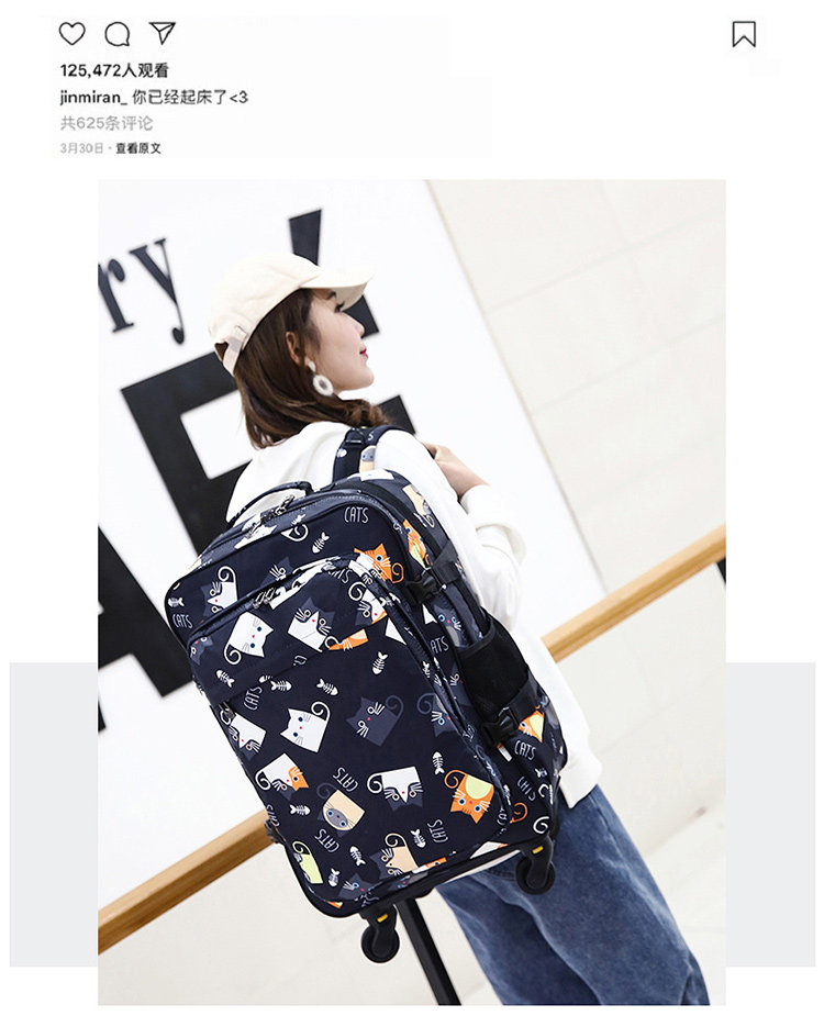 韩版新品双肩多功能大容量拉杆包 华举旅行箱