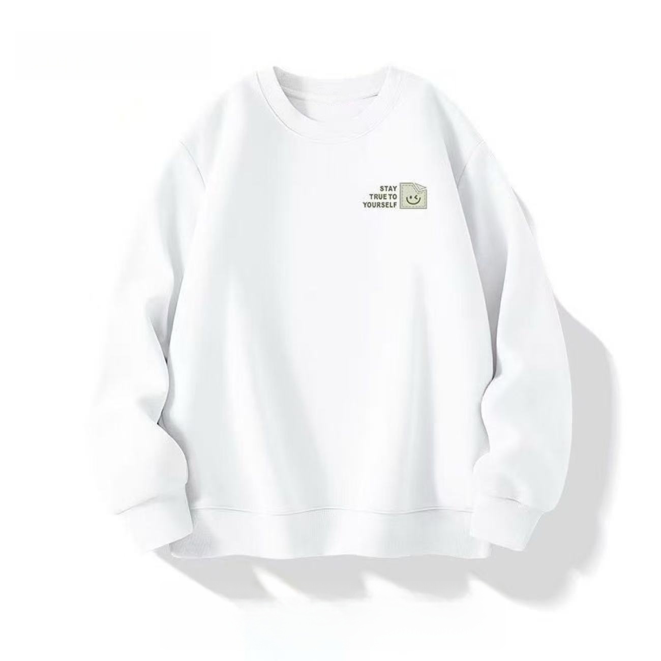 港风Z&K系列圆领卫衣男款秋季户外运动百搭美式重磅无帽套头衫 - 图1