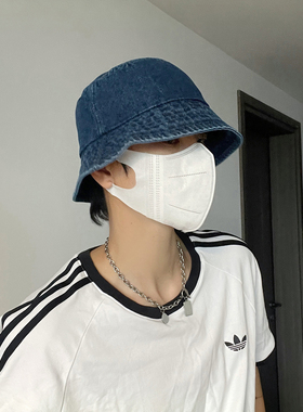 复古牛仔渔夫帽大头围遮阳盆帽