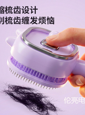 电动喷雾气囊按摩梳精油雾化护养发梳自清洁缠发蓬松顺发梳防