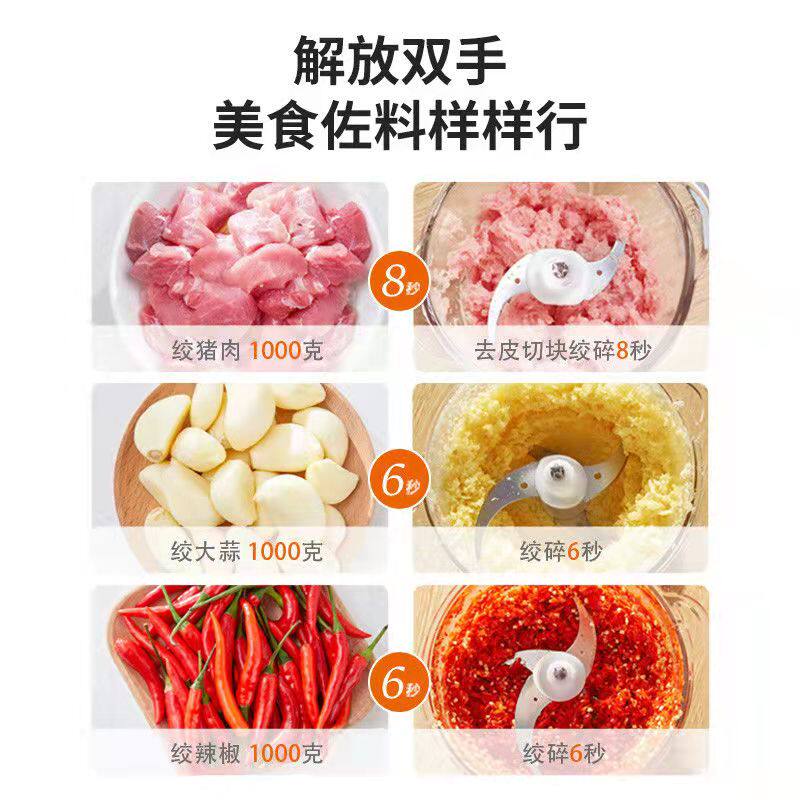 德国汉佳欧斯绞肉机家用电动小型打肉馅搅拌饺搅碎菜器料理和面机