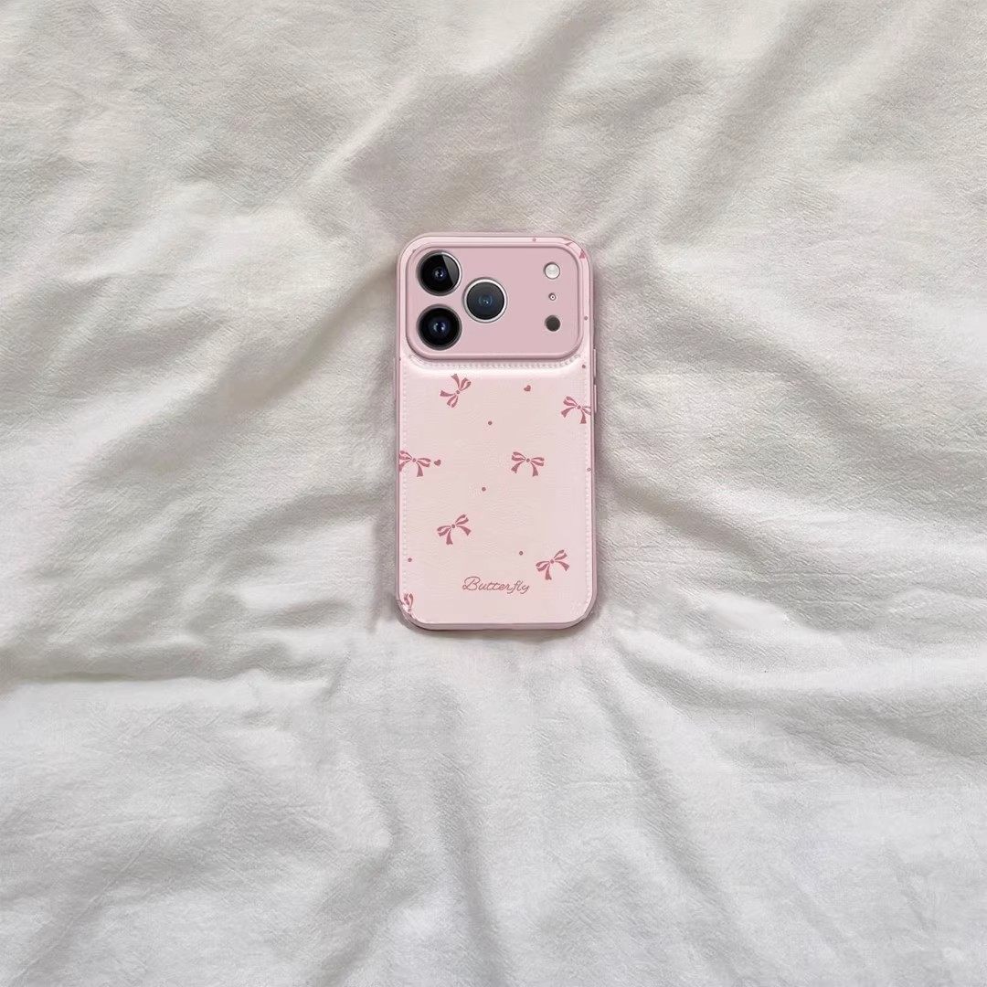 鼓包圆点蝴蝶结挂绳适用苹果17手机壳iPhone16/15/14PROMAX新款VIVO华为Pura80简约Nova14小众OPPO红米k90Pro,淘宝优惠券,粉丝福利购,淘宝优惠卷