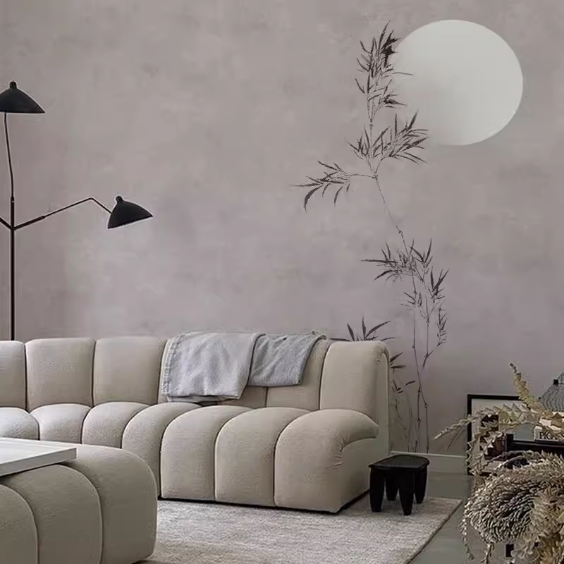 中式古典淡雅水墨画竹子电视背景墙纸禅意茶室酒店养生馆环保壁纸,淘宝优惠券,粉丝福利购,淘宝优惠卷