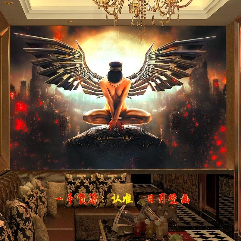 大幅ktv包房酒店会所酒吧欧式油画美女人物装饰壁画壁纸墙布墙纸,淘宝优惠券,粉丝福利购,淘宝优惠卷